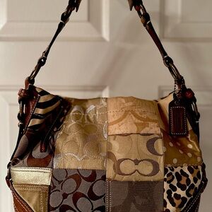 Women’s patch hobo shoulder purse